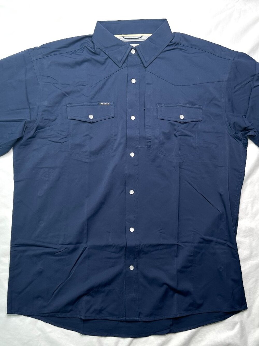 Poncho Shirt Men's L Regular Fit Western Pearl Snap The Del Mar - NEW